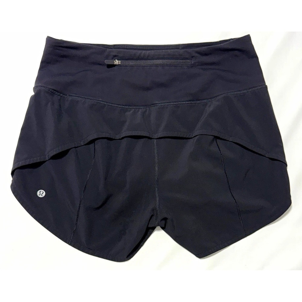 Lululemon Speed Up High Rise Short 4 Inch Black Athletic Running Shorts 6